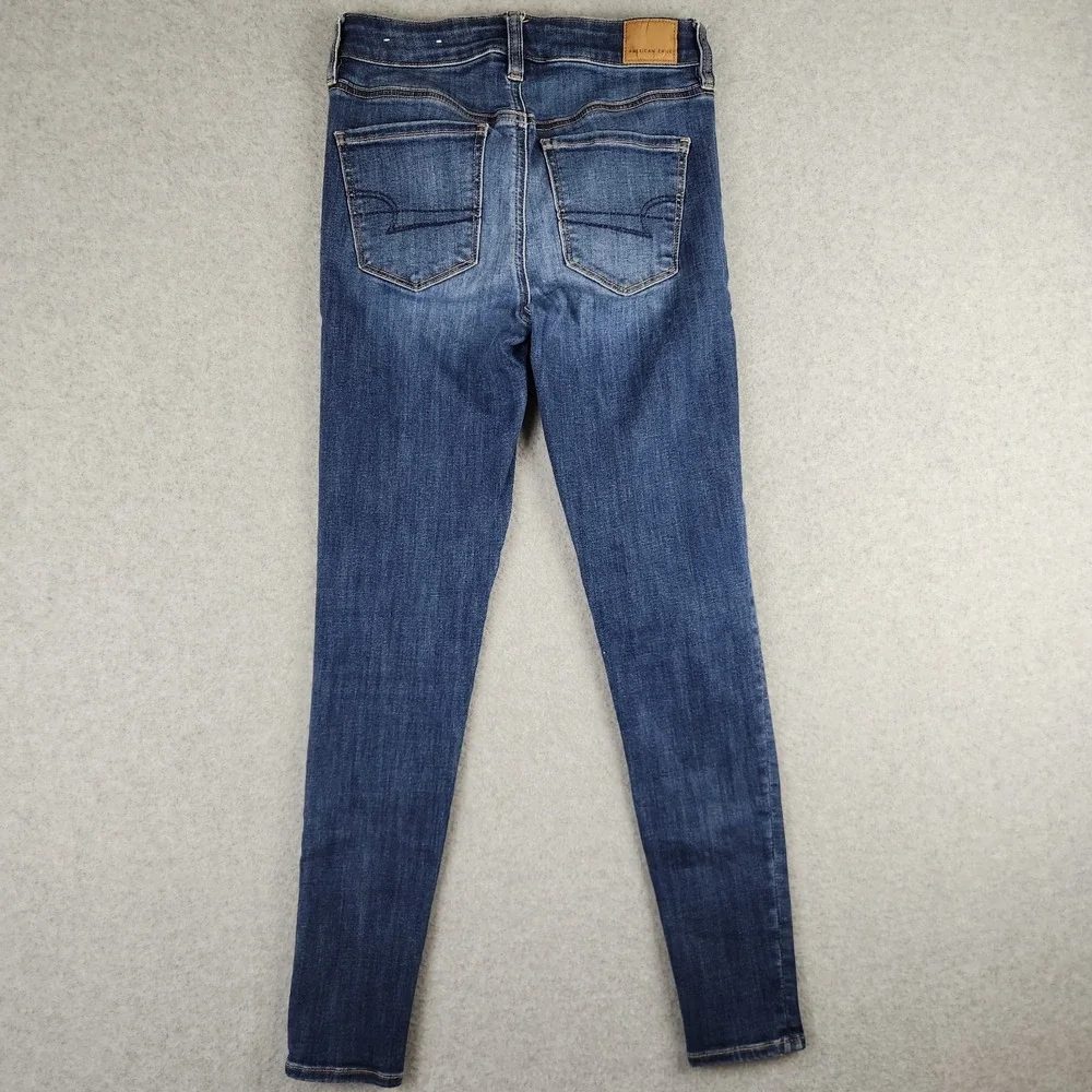 American‎ Eagle Jeans Women's Size 4 Reg Hi-Rise Jegging Dark Wash Stretch Denim